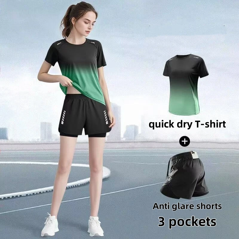Herbal Yoga - Women's sportswear set, running shorts, T-shirt,