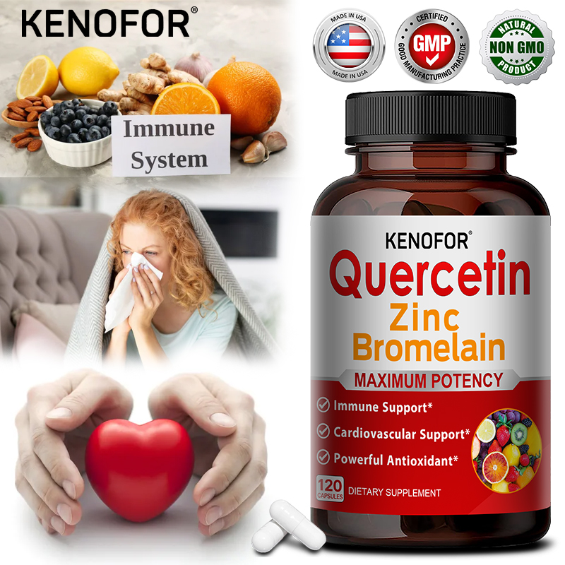 Wellness Quercetin - Zinc Quercetin Bromelain Capsules, Bioflavonoid Complex,