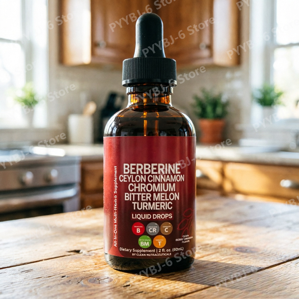 Herbal Wellness Drops - Berberine Chromium Turmeric Ginseng Liquid Drops