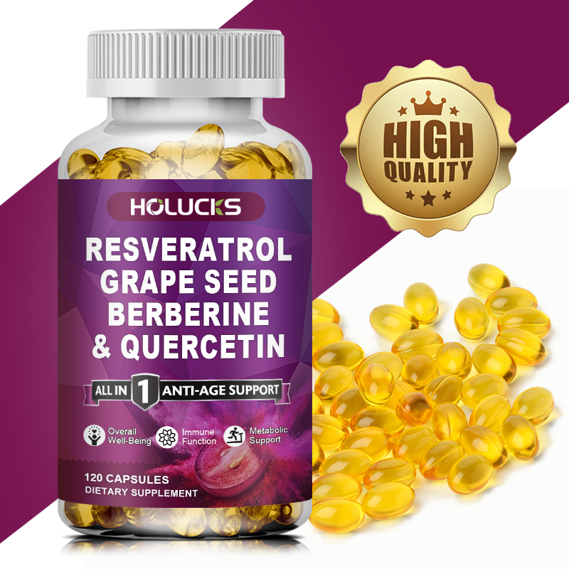 Wellness Quercetin - HOLUCKS Resveratrol Supplement, Boost NAD+ level,