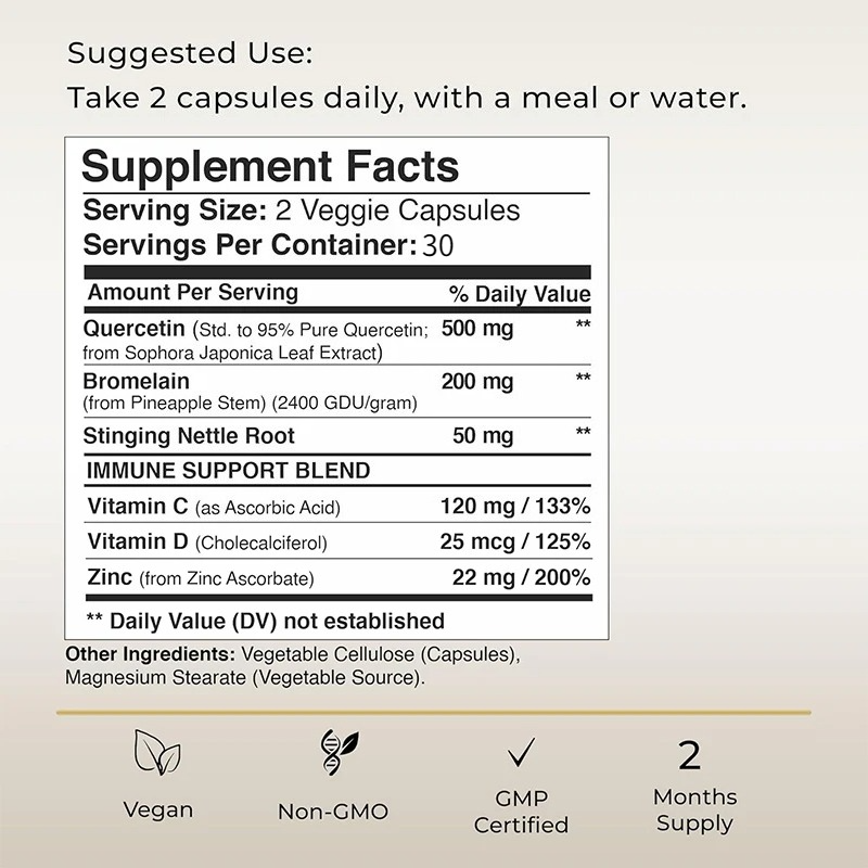 Quercetin Contains Vitamin C a - Wellness Quercetin review and price