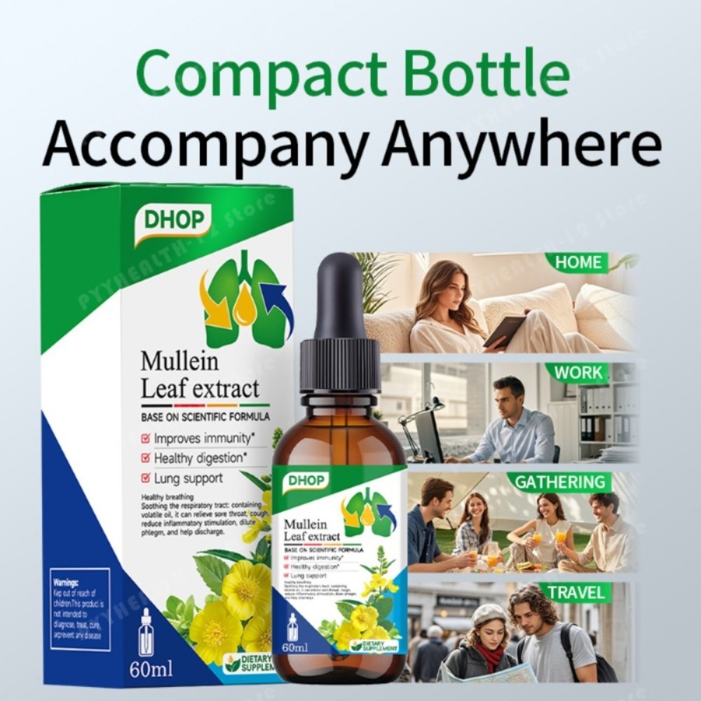 Mullein Leaf Extract Drops 60m - Herbal Wellness Drops review and price