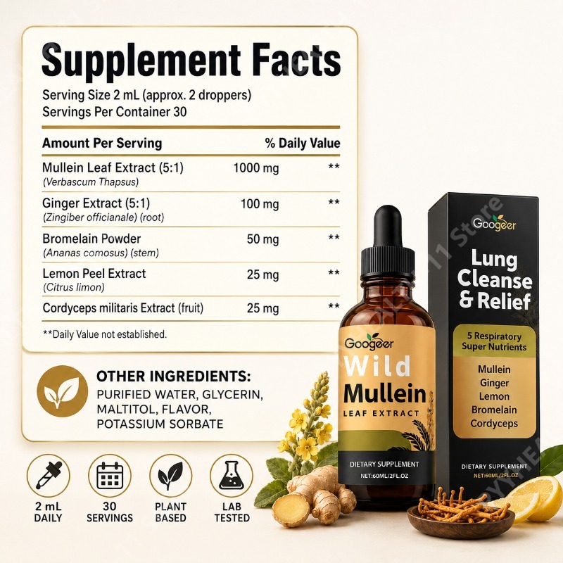 Mullein Liquid Drops Herbal Bl - Herbal Wellness Blend review and price