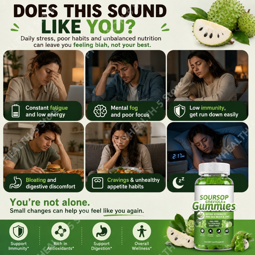Soursop Graviola Gummies 2000m - Herbal Wellness Blend review and price