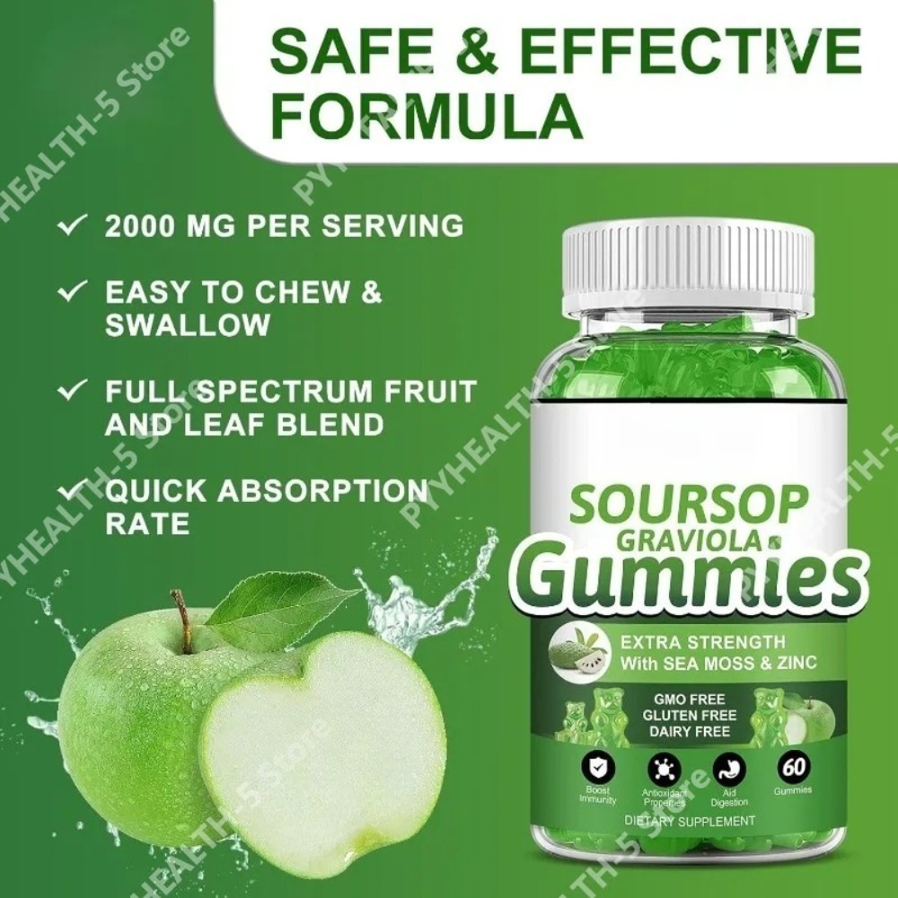 Soursop Graviola Gummies 2000m - Herbal Wellness Blend review and price