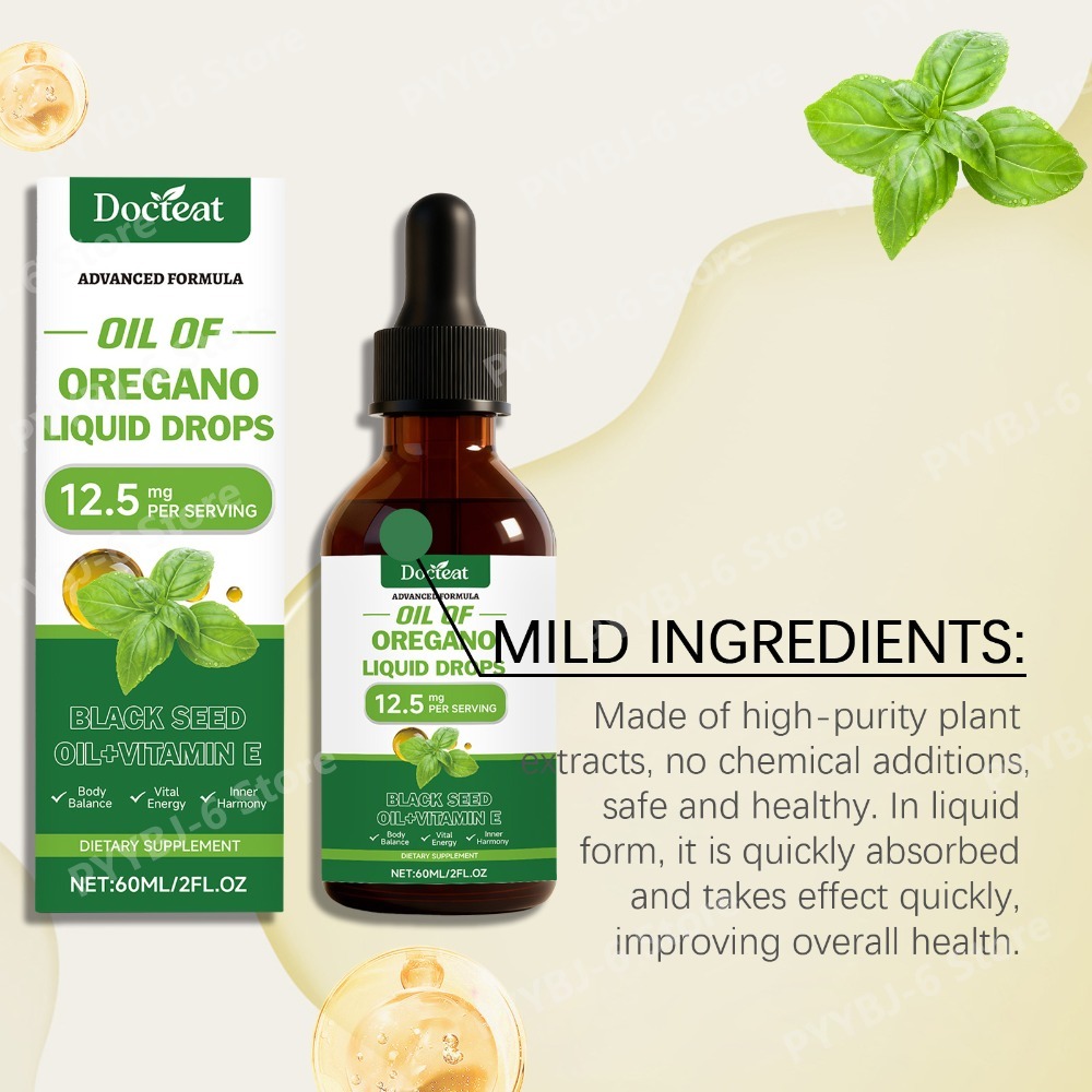 Oregano Oil Liquid Drops 60ml  - Herbal Wellness Drops review and price