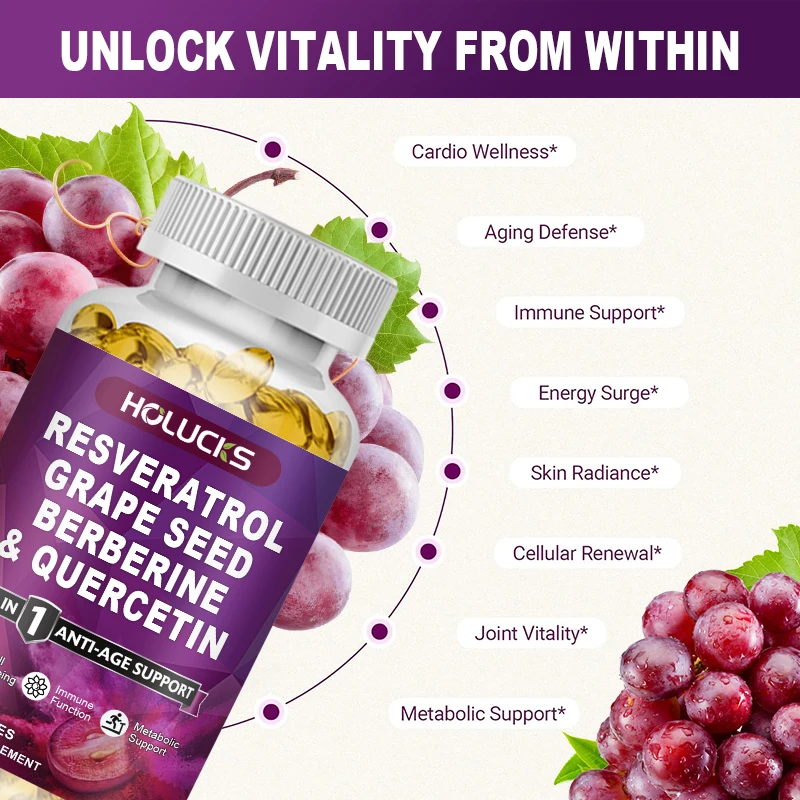 HOLUCKS Resveratrol Supplement - Wellness Quercetin review and price