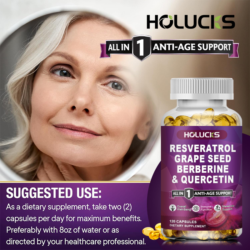 HOLUCKS Resveratrol Supplement - Wellness Quercetin review and price